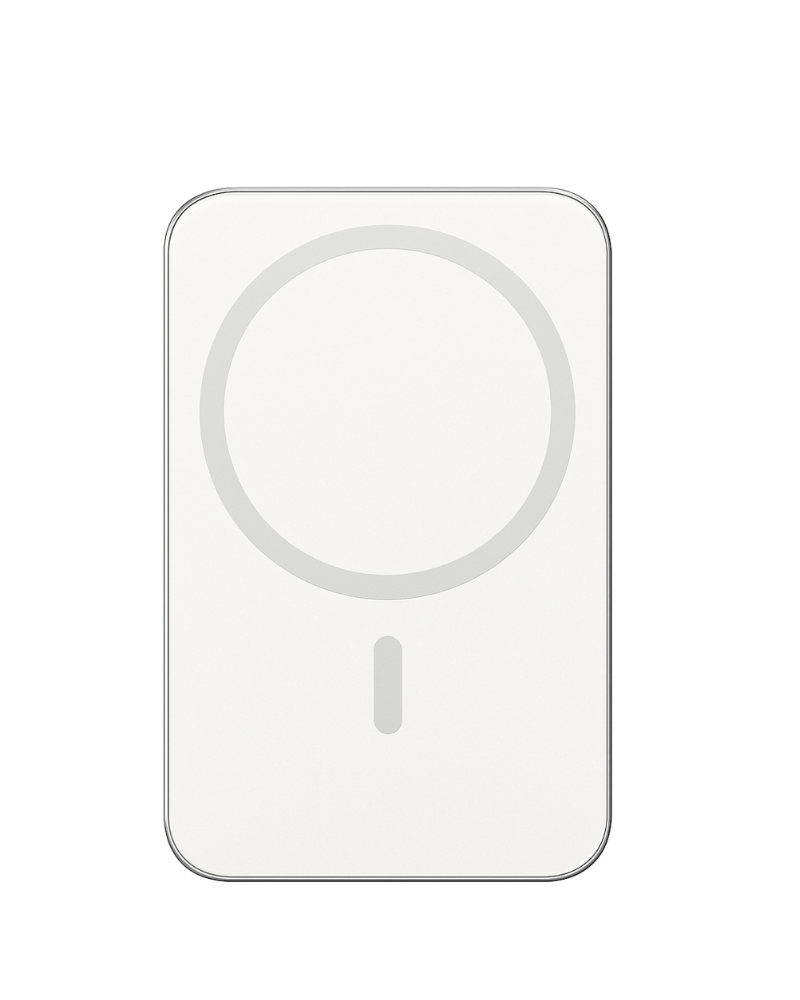 Trådlös iPhone MagSafe Billaddare & Mobilhållare - vit